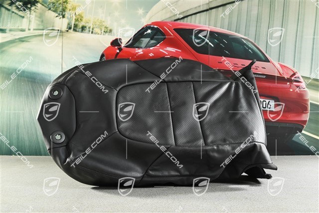 Lehnenbezug, Leder, Basis Sitz, Schwarz, L