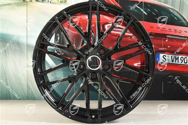 21" Felgensatz Cayenne RS Spyder Design, 11J x 21 ET58 + 9,5J x 21 ET46, schwarz hochglanz