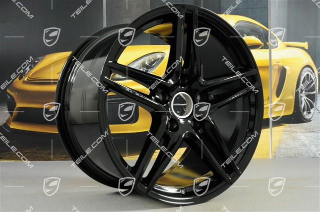 19" Komplet felg CarreraVI , 8,5J x 19 ET50 + 11J x 19 ET77, do użytku w zimie, czarny wysoki połysk
