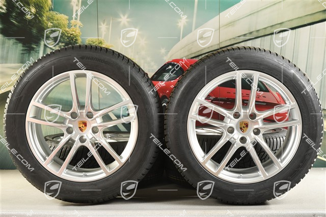 20-inch Cayenne Sport winter wheel set, rims 9J x 20 ET50 + 10,5J x 20 ET64 + NEW Hankook winter tyres 255/55 R20 + 295/45 R20, with TPMS