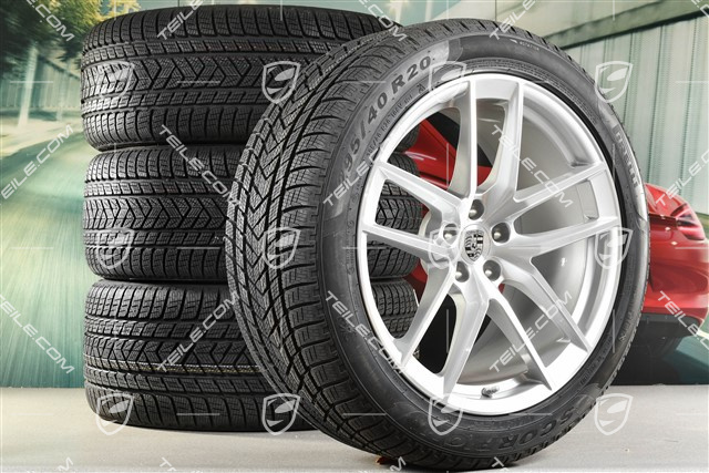 20" "Macan S" Winterräder Satz, Felgen 9J x 20 ET26 + 10J x 20 ET19 + NEUE Pirelli Winterreifen 265/45 R 20 + 295/40 R 20, mit RDK-Sensoren