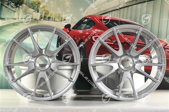 19" GT3RS II 4.0 / GT2RS Felgensatz, GT-Silber, 9J x 19 ET47 + 12J x 19 ET48