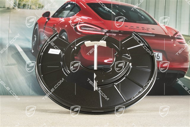 Rear axle disc brake protective plate, R