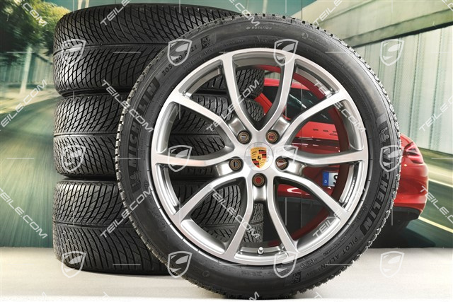 21-inch Cayenne COUPE Exclusive Design winter wheel set, rims 9,5J x 21 ET46 + 11,0J x 21 ET49 + NEW Michelin Pilot Alpin 5 SUV winter tyres 285/45 R21 + 305/40 R21, with TPMS