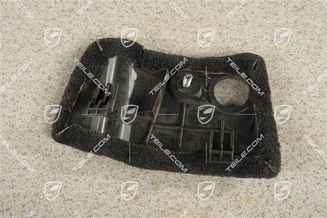 Centre console trim cover / Footwell lining with 12v socket, Black, R