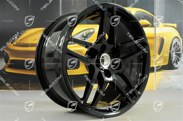 18-inch wheel rim set Macan S, 8J x 18 ET21 + 9J x 18 ET21, black high gloss