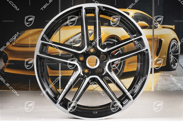 20-inch wheel rim "Macan Turbo", 9J x 20 ET26, BORBET, Jet Black Metallic