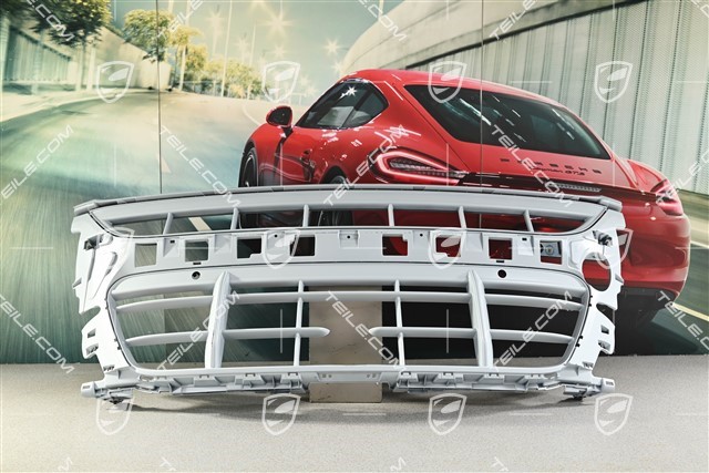 GTS / Turbo Sport design, Kratka środkowa przedniego zderzaka, wersja z ACC i czujnikami parkowania, czarny połysk
