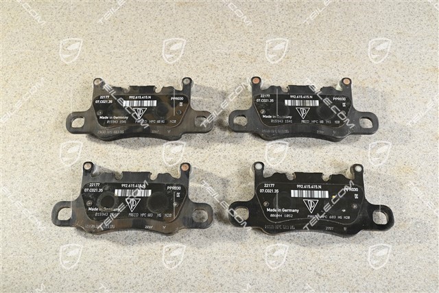 PCCB Bremsbeläge, Turbo/Turbo S, Hinterachse, Satz, L+R