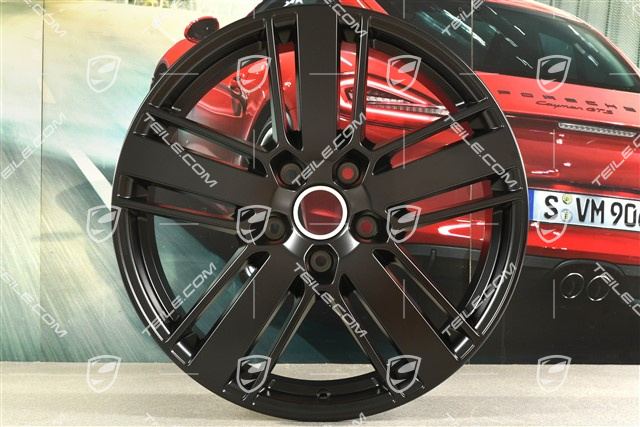 20" Felge Panamera Design 2, 9,5J x 20 ET71, schwarz seidenmatt