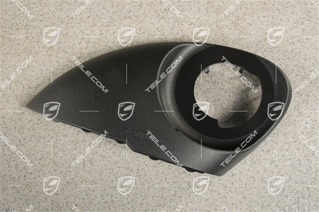 Spiegelgehäuse / Spiegel, Blende unten , Schwarz, R