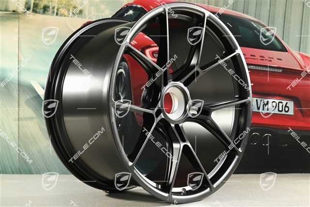 20+21 -inch GT3 wheel rim set, 9,5J x 20 ET46 + 12J x 21 ET45, black satin mat