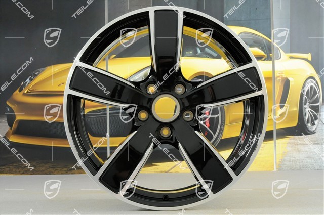 20" Felgensatz Carrera Sport, 8,5J x 20 ET57 + 10,5J x 20 ET51, Tiefschwarz Metallic