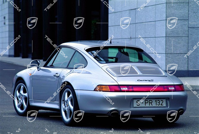 Heckspoilergitter, 2-teilig, komplett, inkl. Mittelstück und Verstärkung, Carrera S