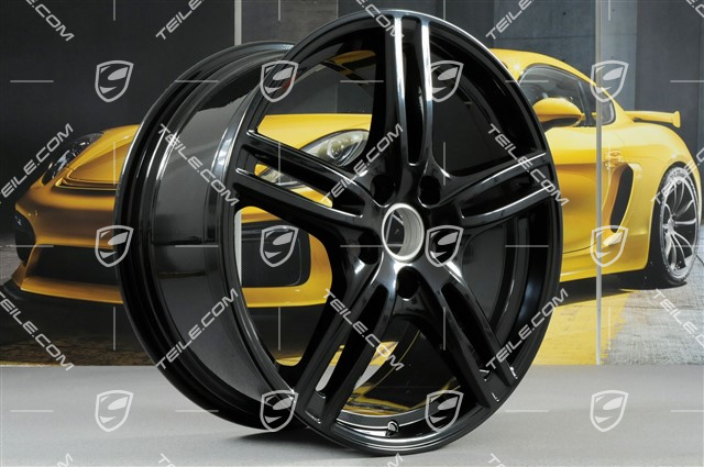 20" Felge Panamera Turbo, 9,5J x 20 ET71, in Schwarz Hochglanz