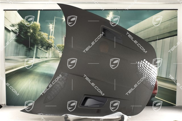 Front lid, carbon, clear lacquered, set incl. air inlets, GT2RS