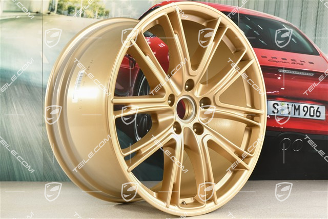 21-inch wheel rim Panamera Exclusiv, 11,5J x 21 ET69, Aurum satin mat
