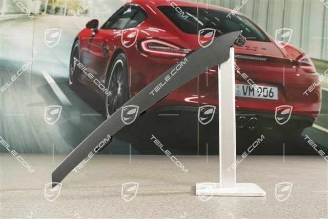 Front bumper disc / trim, Satin black, lower, L