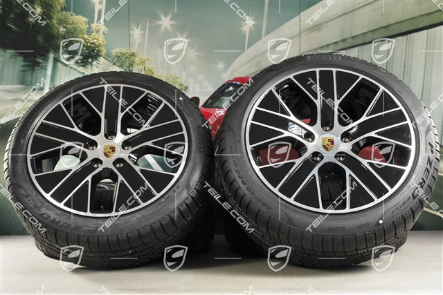 20" Turbo Aero Winterräder Satz, Felgen 9J x 20 ET54 + 11J x 20 ET60 + NEUE Pirelli Winterreifen 245/45 R20 + 285/40 R20