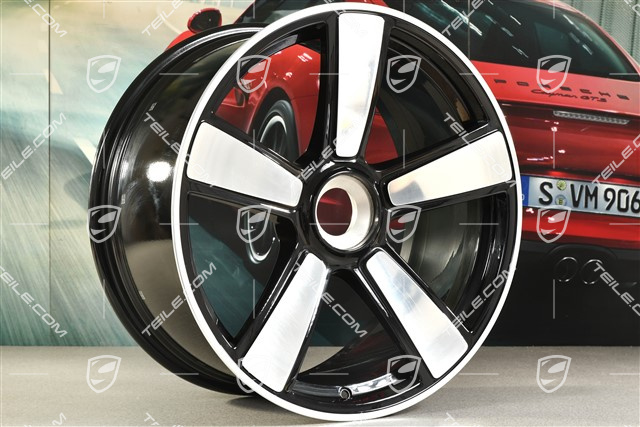 20" Felga Sport Classic, montaż koła na centralną śrubę, 9,5J x 20 ET44, czarny wysoki połysk