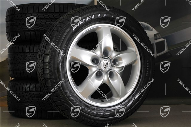 18" Cayenne Turbo Winterräder Satz, 4x Felgen + Winterreifen 255/55 R18
