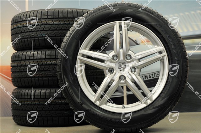 19" Koła zimowe Cayenne Design II, felgi 8,5 J x 19 ET 59 + opony zimowe Pirelli 265/50 R 19 110V XL M+S, z czujnikami ciśnienia RDK