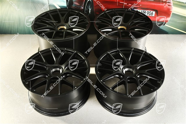 20"+21" GT2RS/GT3RS Magnesium wheel rim set, wheel rims 9,5 J x 20 ET50 + 12,5 J x 21 ET48, black satin mat