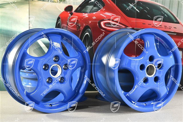17" Felgensatz CUP I, 7J x 17 ET55 + 9J x 17 ET55, Maritime Blue