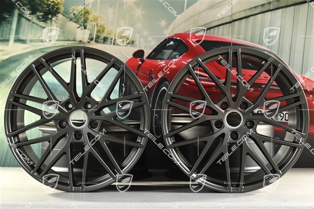 21-inch wheel rim set Cayenne RS Spyder Design, 11J x 21 ET58 + 9,5J x 21 ET46, Turbonite