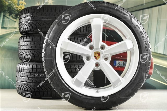 19"+20" koła zimowe Dakar, komplet, felgi 8J x 19 ET38 + 11,5J x 20 ET68 + NOWE opony zimowe Pirelli 245/45 R19 + 295/40 R20, białe
