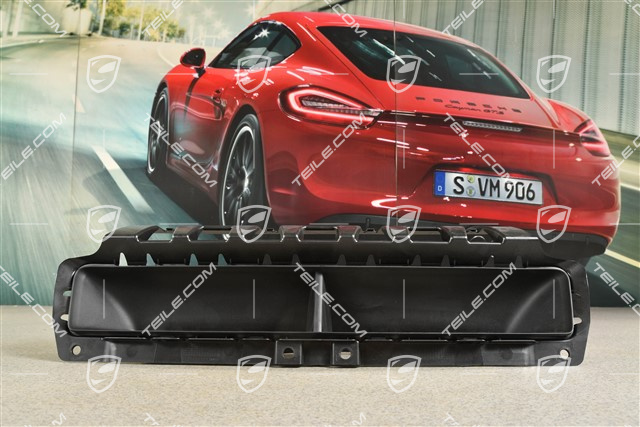 Turbo, Heckstoßtange Luftführung / Luftauslassrahmen, mitte, Schwarzmatt
