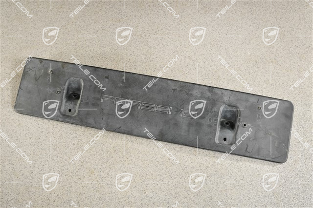 Front bumper number / Licence plate support, large, Black