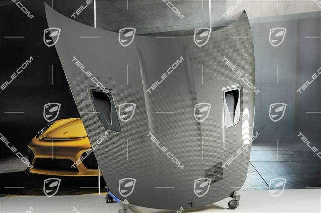 Front lid, carbon, clear lacquered, set incl. air inlets, GT2RS