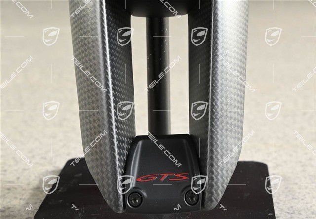 Blende, Lenkrad, Carbon, Schwarz, "GTS" Schriftzug in Karminrot