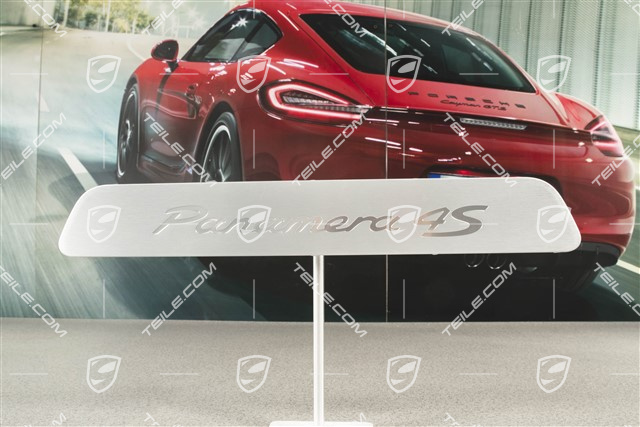 Listwa ozdobna progu wewnętrznego, Przód, Aluminium, "Panamera 4"