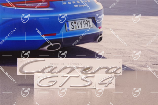 Schriftzug Satz / Carrera 4 GTS, Silber