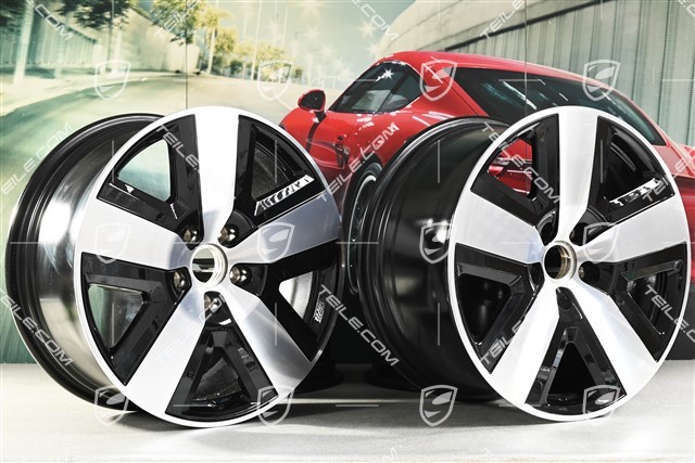 20" Cayenne Basis Aero COUPE Felgensatz, 10,5J x 20 ET55 + 9J x 20 ET50, schwarz hochglanz