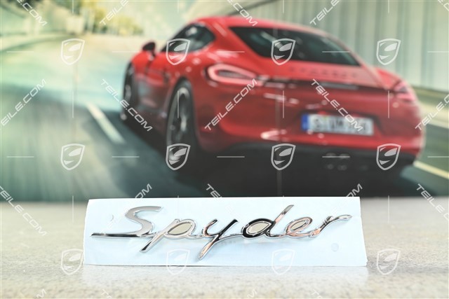 Spyder, Schriftzug / Emblem, Verchromt, seitlich, R