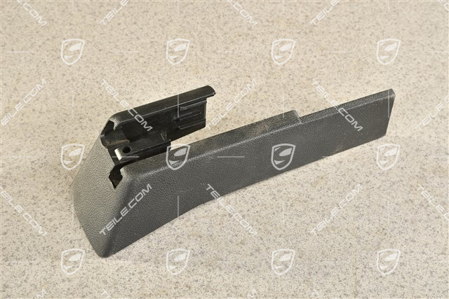 Front seat rail cover, rear, Black