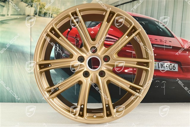 21-inch wheel rim set Panamera Exclusive, 9,5J x 21 ET71 + 11,5J x 21 ET69, Aurum