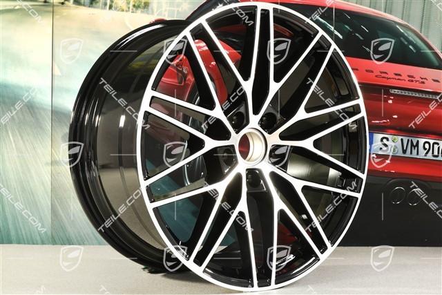 21" Felge Cayenne RS Spyder Design, 11J x 21 ET49, schwarz hochglanz