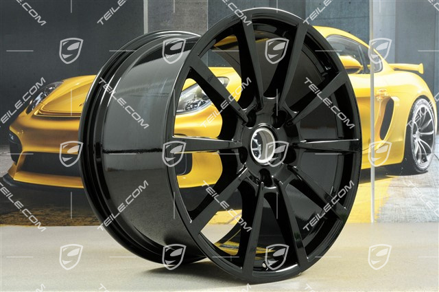 20" Carrera Classic (II), komplet felg 8,5 J x 20 ET49 + 11,5 J x 20 ET76, czarne - wysoki połysk