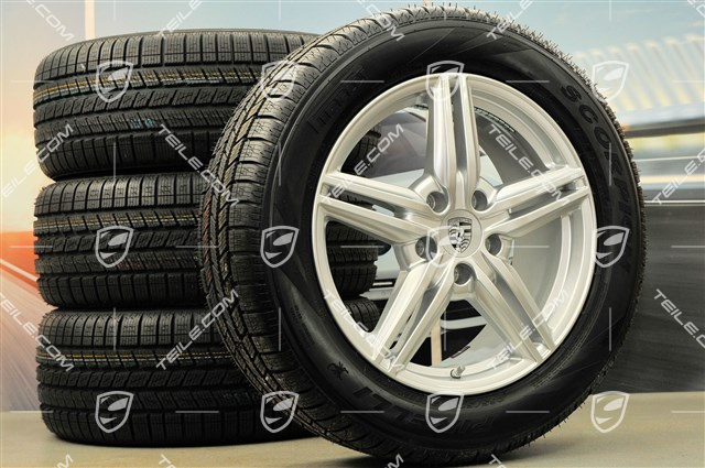 19" Koła zimowe Cayenne Design II, felgi 8,5 J x 19 ET 59 + opony zimowe Pirelli 265/50 R 19 110V XL M+S, z czujnikami ciśnienia RDK