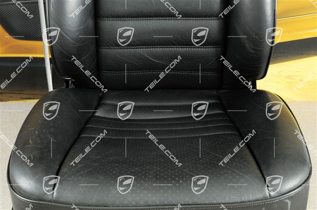 Seat, leather/leatherette, Black, damage, L