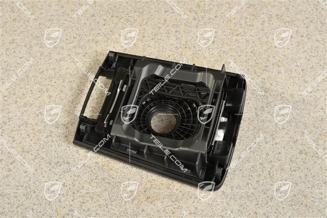 Carrera, Zierleiste / Abdeckung, Schalthebel, PDK, Schwarz / Galvanosilber