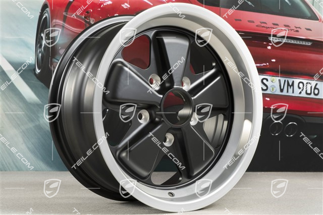 15" Fuchs Felge 7J x 15 ET23,3, mit schwarzem Felgenstern