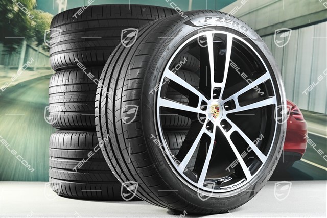 22" Sport Design Sommerräder, Felgen 10J x 22 ET48 +11,5J x 22 ET61 + Pirelli Sommerreifen 285/40 R22 + 315/35 R22, DOT/Bj. 2024, Laufleistung ca. 30 Km