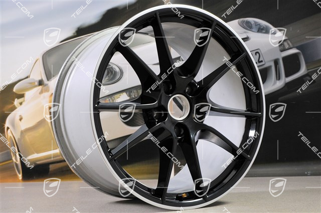 20-inch Carrera S (III) rims set, 8,5J x 20 RT51 + 11J x 20 ET70, wheel spokes painted Black