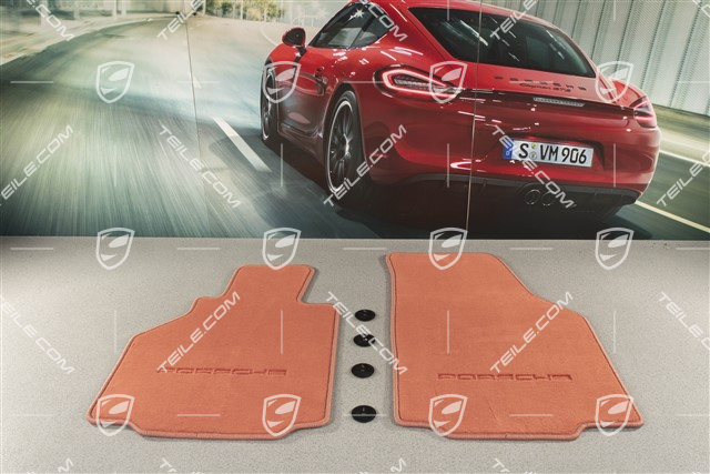 Fußmatten-Set, 2-teilig (996 und 986), "Boxsterrot"