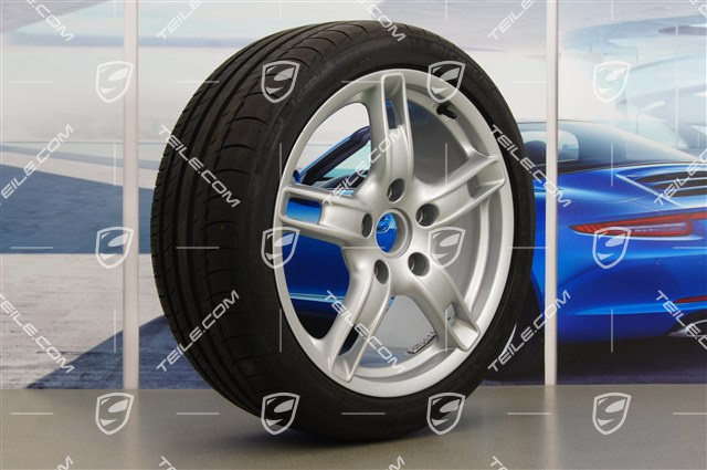 18" Komplet kół letnich Boxster S, felgi 8J x 18 x ET 57 + 9J x 18 x ET 43 + opony letnie Michelin PilotSport 235/40 R18 + 265/40 R18